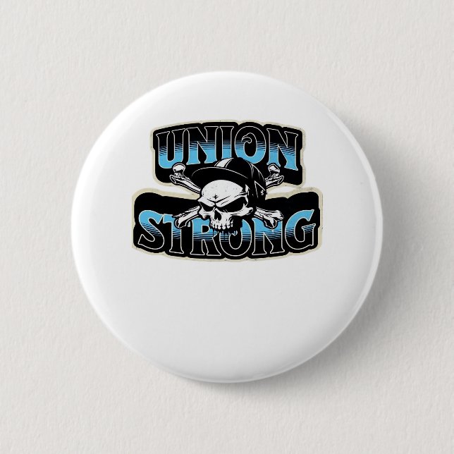 Gewerkschaft Strong Pro Gewerkschaft Hard Hat Gewe Button (Vorderseite)
