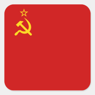 Gewerkschaft/UdSSR/CCCP Quadratischer Aufkleber