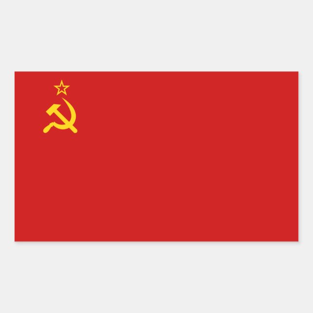 Gewerkschaft/UdSSR/CCCP Rechteckiger Aufkleber (Vorderseite)