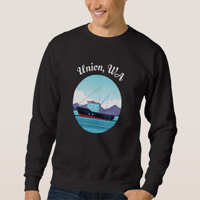 Gewerkschaft Washington Fischerboot Fischerei Art Sweatshirt (Vorderseite)