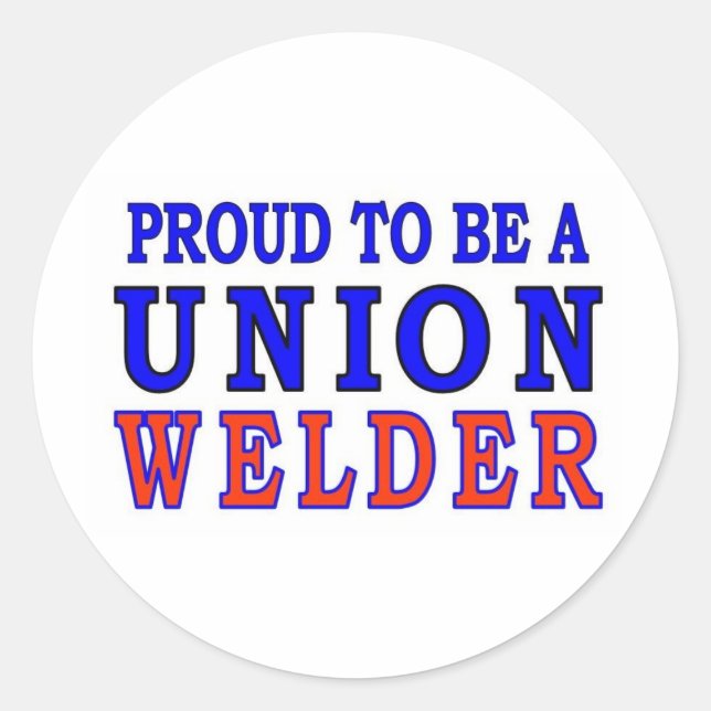 GEWERKSCHAFT WELDER RUNDER AUFKLEBER (Vorderseite)