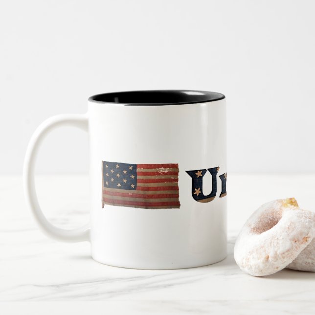 Gewerkschaft 🇺 zivilen Krieges 🇸 Phantastische M Zweifarbige Tasse (Mit Donut)