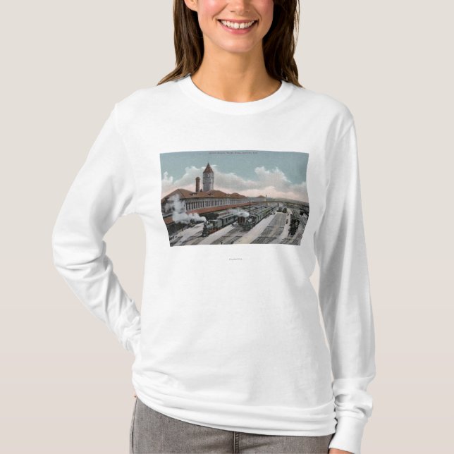 Gewerkschafts-Depot-Eisenbahn-Nordseite T-Shirt (Vorderseite)