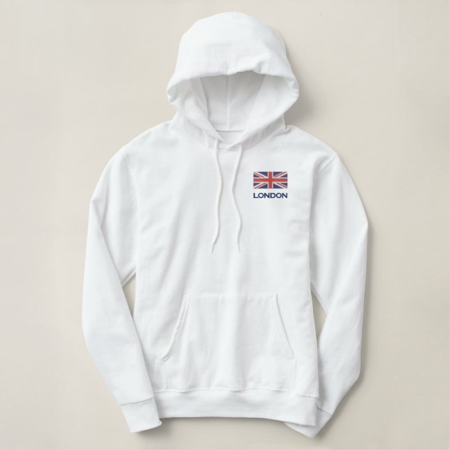 Gewerkschafts-Jack Bestickter Hoodie (Design vorne)