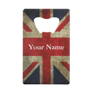 Gewerkschafts-Jack-BRITISCHE britische Flagge von Kreditkartenflaschenöffner