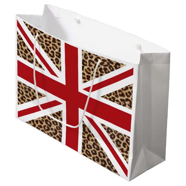 Gewerkschafts-Jack-britische Flagge mit Große Geschenktüte (Vorderseite Schrägansicht)