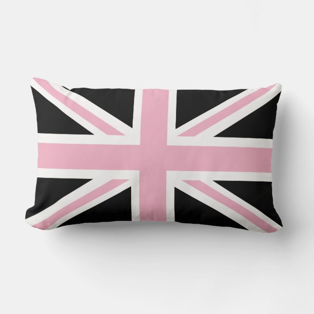 Gewerkschafts-Jack-BRITISCHES Flaggen-Rosa und Lendenkissen (Vorderseite)