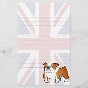 Gewerkschafts-Jack-Cartoon-Englisch-Bulldogge Briefpapier
