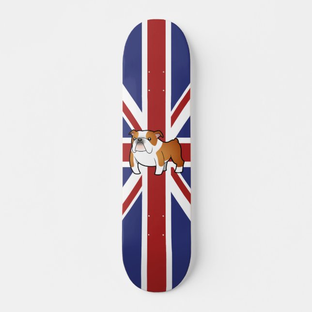 Gewerkschafts-Jack-Cartoon-Englisch-Bulldogge Skateboard (Vorne)