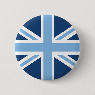 Gewerkschafts-Jack-Flagge im Himmel-und Button