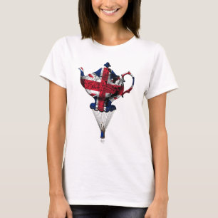 Gewerkschafts-Jack-Fliegen-Teekanne T-Shirt