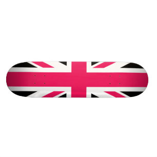 Gewerkschafts-Jack ~ heißes Rosa Schwarzweiss Skateboard