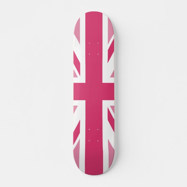 Gewerkschafts-Jack ~ in den Girly Rosa Skateboard (Vorne)