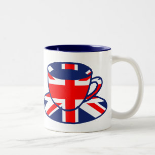 Gewerkschafts-Jackflagge Teacupkunst Zweifarbige Tasse