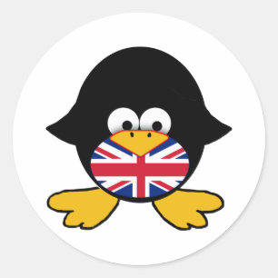 Gewerkschafts-JackPenguin Runder Aufkleber