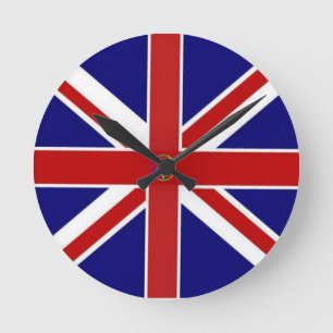 Gewerkschafts-Jackpentagram-Flagge Runde Wanduhr