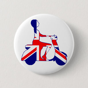 Gewerkschafts-Jackrollermädchen Button