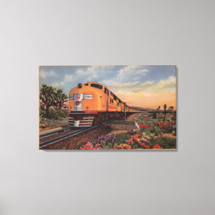 Gewerkschafts-pazifische Eisenbahn "Stadt von Los Leinwanddruck