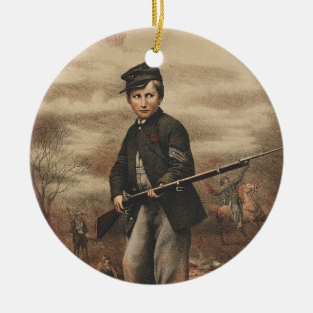 Gewerkschafts-Schlagzeuger-Junge John Clem am Keramikornament (Vorne)