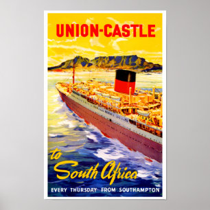Gewerkschafts-Schloss nach Südafrika Poster
