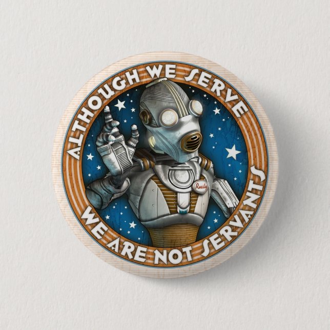 Gewerkschaftsbutton der Roboter Button (Vorderseite)