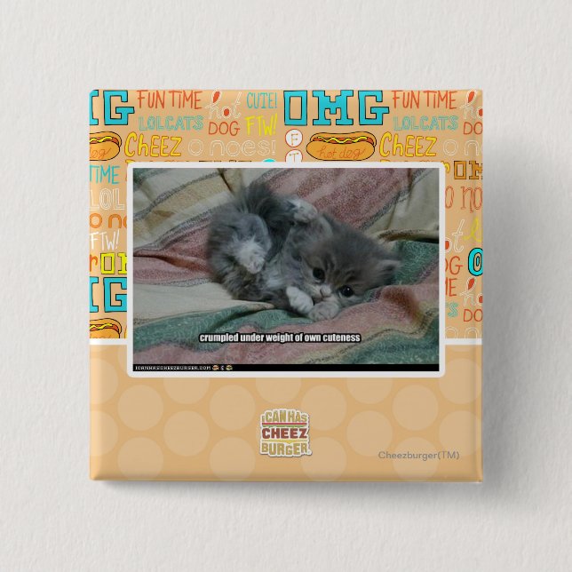 Gewicht eigener Niedlichkeit Button (Vorderseite)