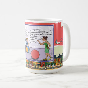 Gewicht und Sehen Trockener logischer Humor Klas Kaffeetasse