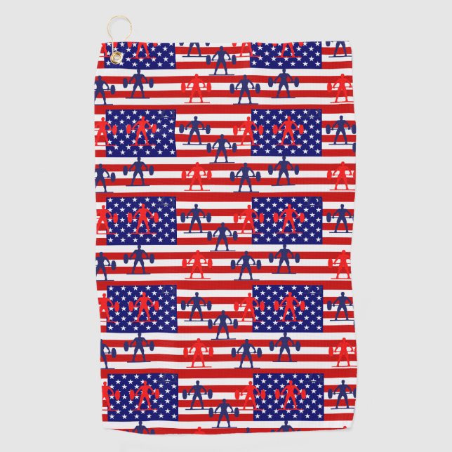 GEWICHTBELEUCHTUNG GOLFHANDTUCH (Vorderseite)