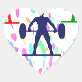 GEWICHTBELEUCHTUNG Herz-Aufkleber