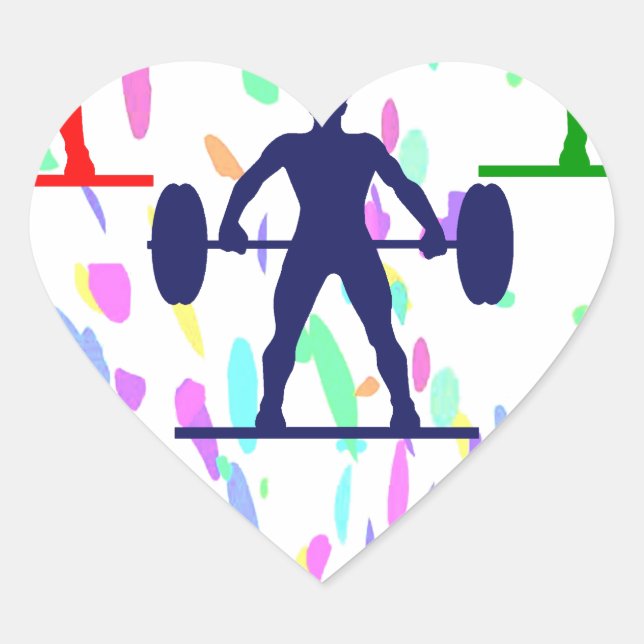 GEWICHTBELEUCHTUNG Herz-Aufkleber (Vorderseite)