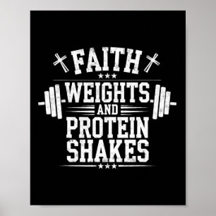 Gewichte des Glaubens und Proteinschwellen Christl Poster