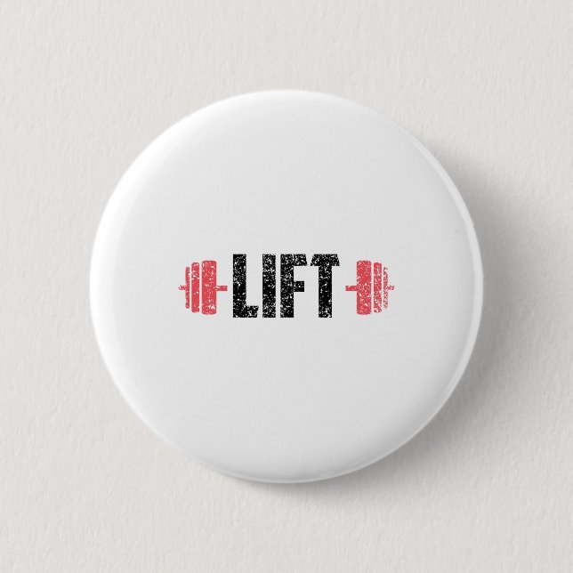 Gewichtheben Krafttraining Fitnessstudio  Button (Vorderseite)