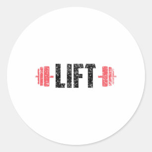 Gewichtheben Krafttraining Fitnessstudio Training  Runder Aufkleber