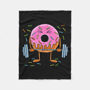 Gewichtheben - Lustiges Fitness-Workout-Gym Donut Fleecedecke