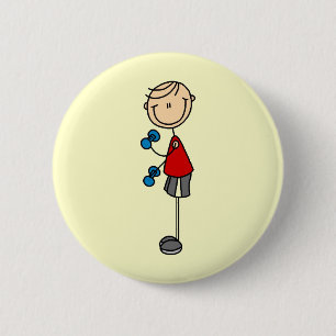 Gewichtheben T-Shirts und Geschenke Button
