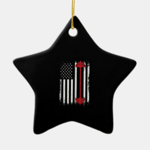 Gewichtheben von Flachgeschenke Training, Gymnasti Keramik Ornament