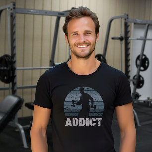 Gewichtheber-Abhängiger, Vintage-Regenbogen für He T-Shirt