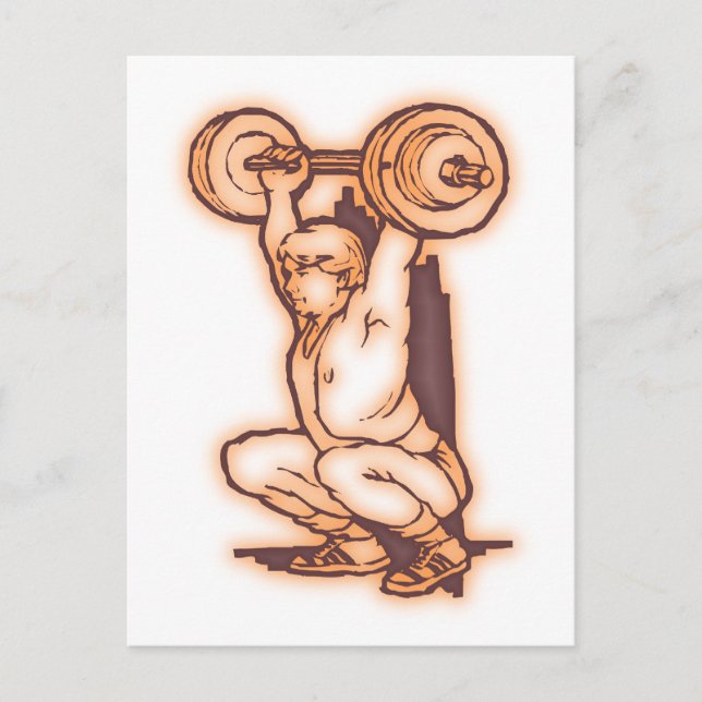 Gewichtheber Postkarte (Vorderseite)