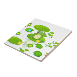Gewichtheberfrosch Fliese