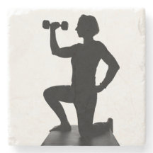 Gewichts-Silhouette-Stein-Untersetzer Lisas