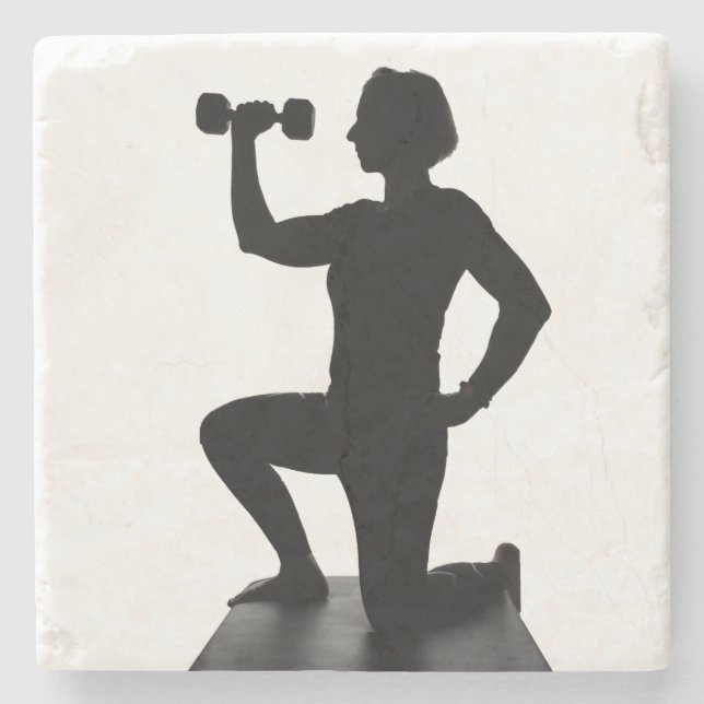 Gewichts-Silhouette-Stein-Untersetzer Lisas Steinuntersetzer (Vorderseite)