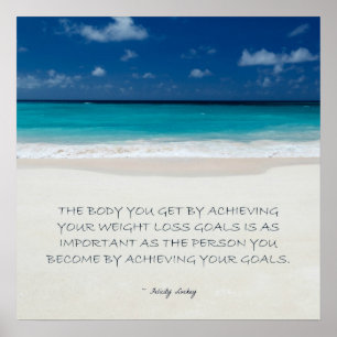 Gewichts-Verlust-Motivation: Strand bereiten 18 Poster