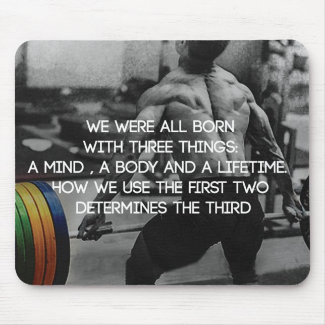 "Gewichtsheben" Workout-Motivierend Mousepad (Vorne)