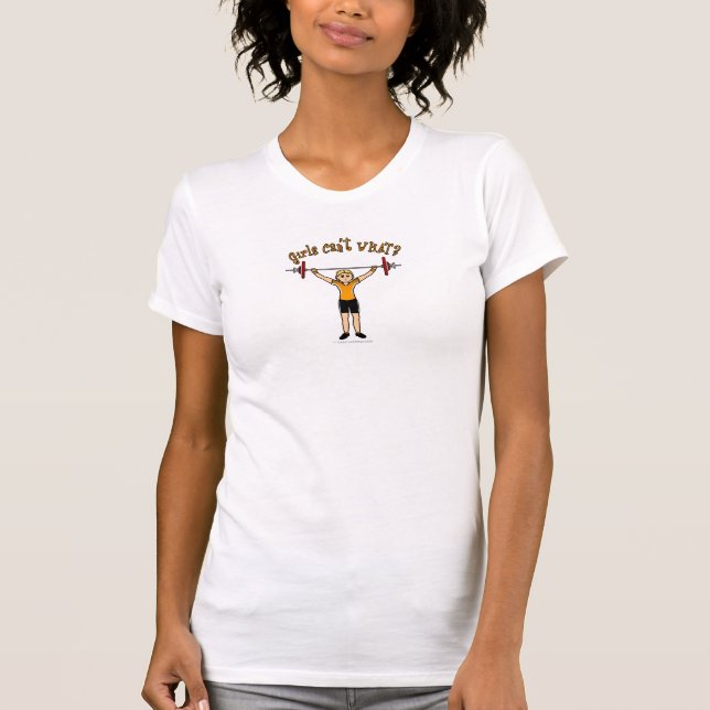Gewichtslifter (Blondine) T-Shirt (Vorderseite)