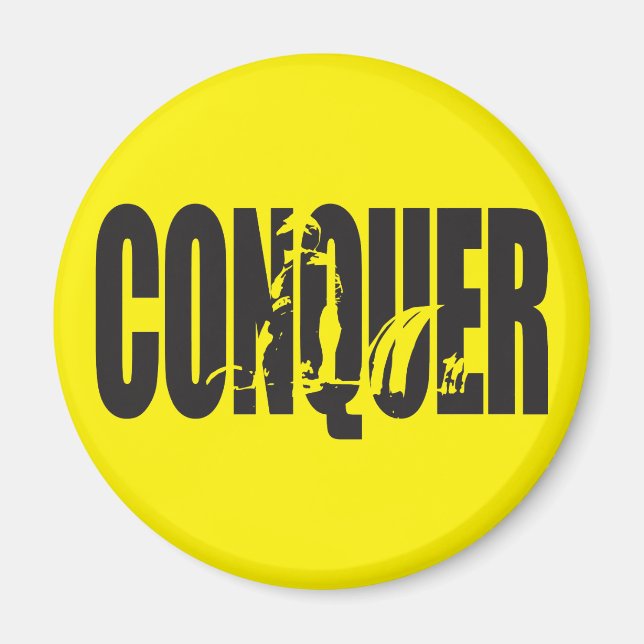 Gewichtslifting-Motivation - KONQUENT Magnet (Vorne)