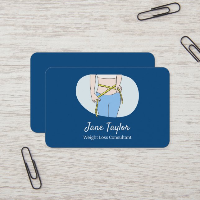 Gewichtsverlust Visitenkarte (Vorderseite/Rückseite Beispiel)