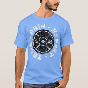 Gewichtszunahme 45 lb Plate Gewicht Regenzuwachs W T-Shirt