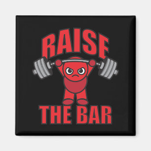 Gewichtszunahme - Bar heben - Kawaii-Motivation Magnet