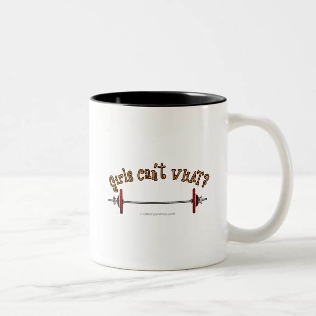 Gewichtszunahme - Barbell Zweifarbige Tasse (Rechts)