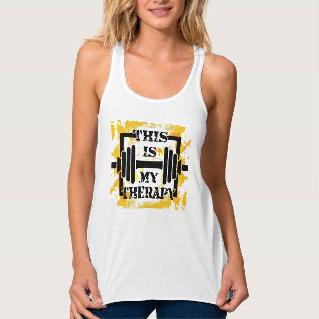 Gewichtszunahme Dies ist meine Therapie # Tank Top (Vorderseite)